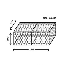 Hot Dipped Galvanized 50x100mm welded gabion box